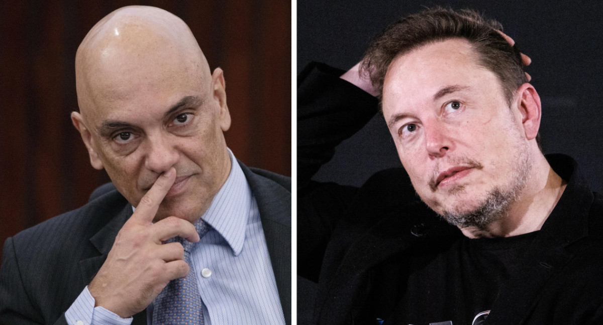 Alexandre de Moraes y Elon Musk. Foto: EFE.