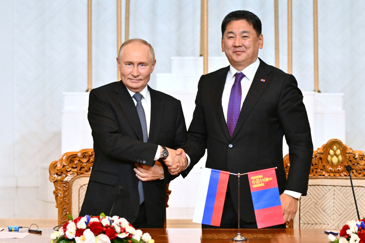 La visita de Vladímir Putin a Mongolia. Foto: Reuters.