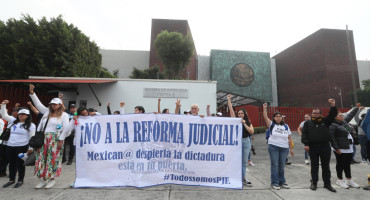 Protestas contra la reforma judicial en México. Foto: EFE.