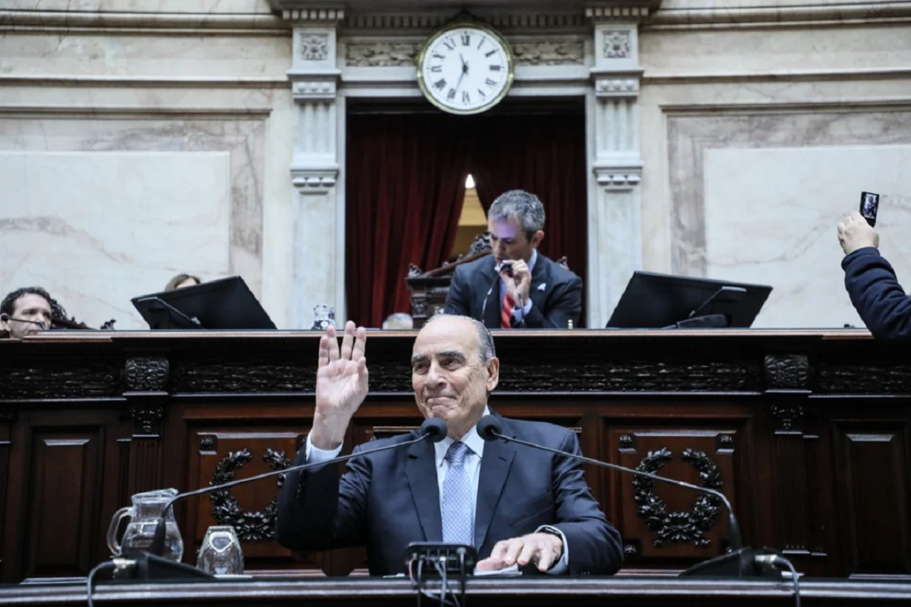 Guillermo Francos brindó su primer informe de gestión ante el Congreso. Foto: NA