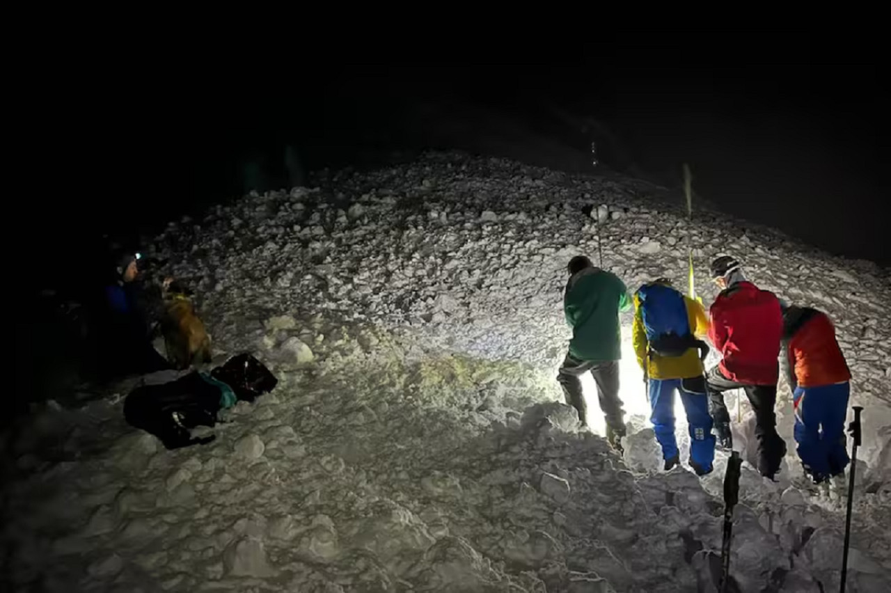 Así fue el rescate en Bariloche. Foto: gentileza Club Andino Bariloche-