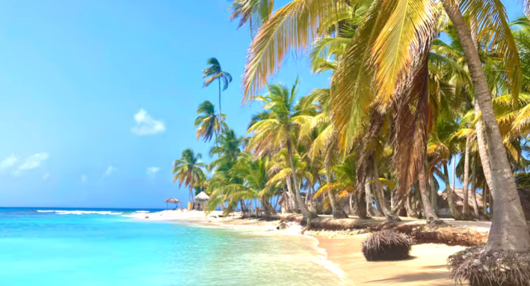 Playa de Isla Colón, en Bocas del Toro, Panamá.