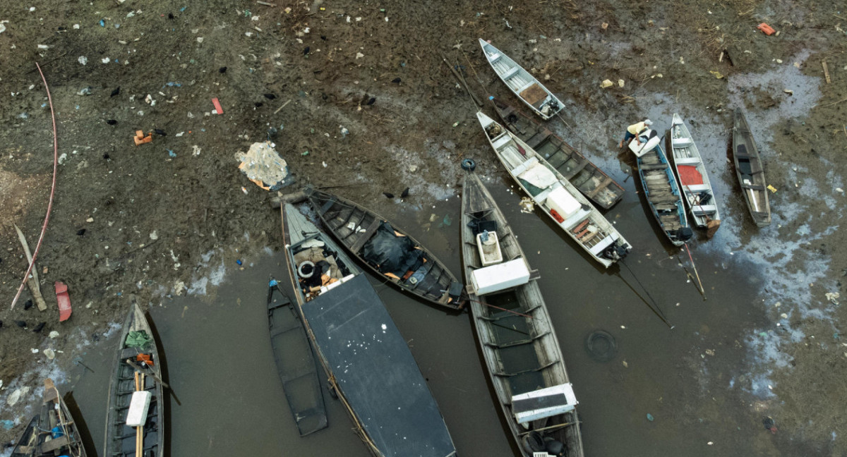 Sequía en Amazonas. Foto: EFE.