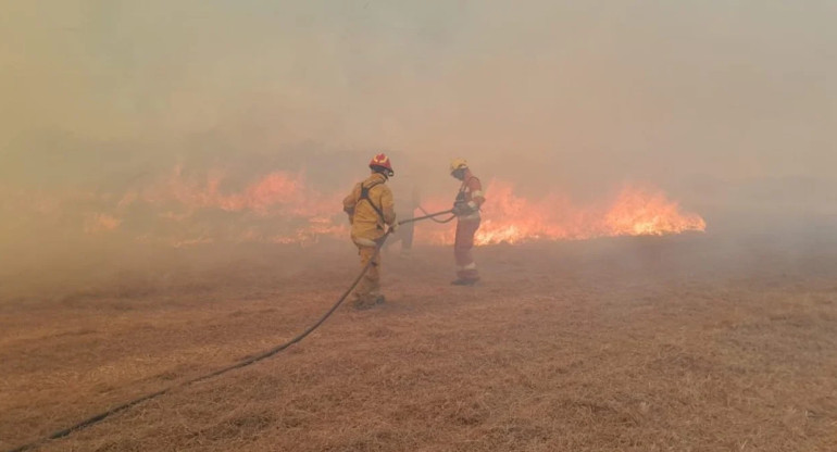 Graves incendios en Córdoba. Foto: NA