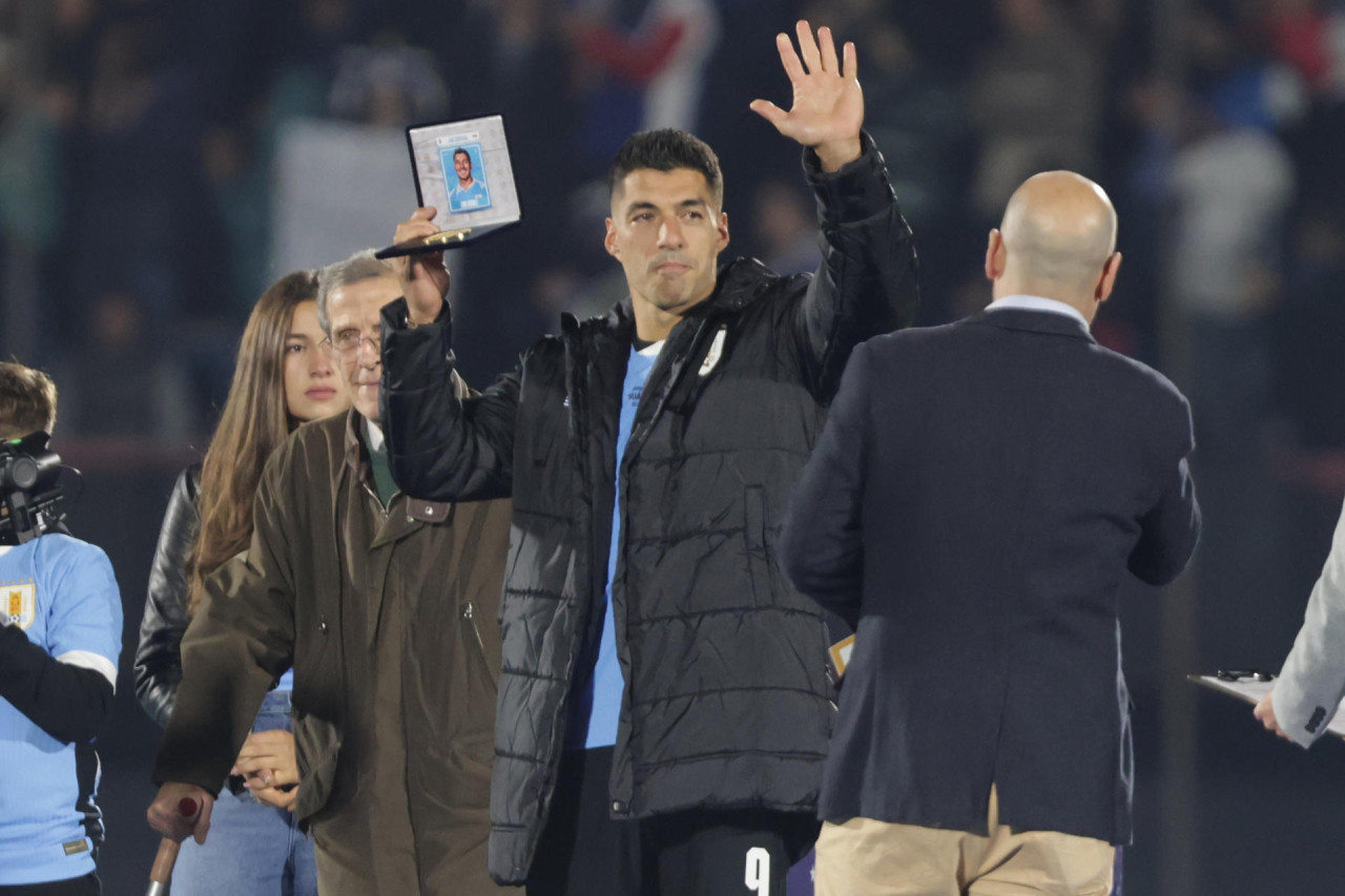 Despedida de Luis Suárez de la Selección de Uruguay. Foto: EFE.