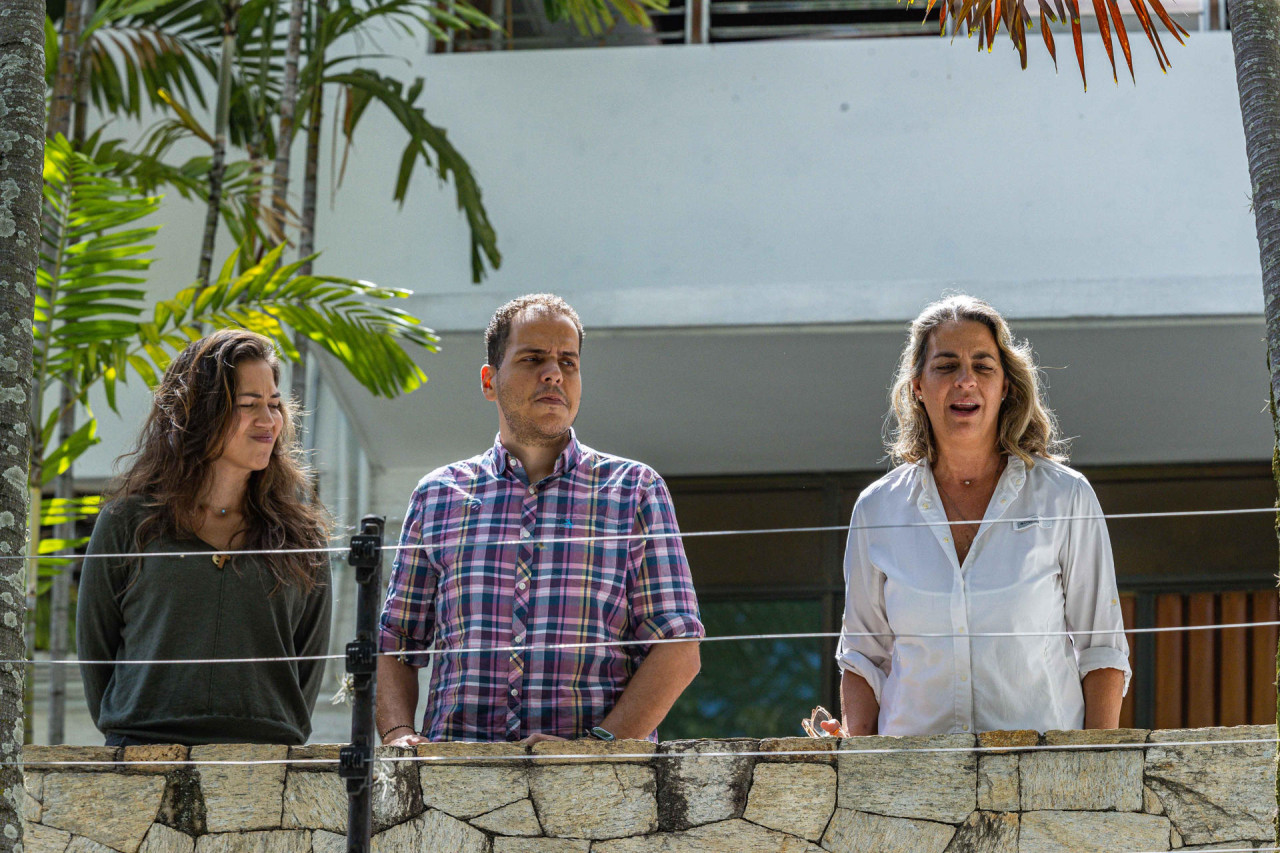 Claudia Macero, Pedro Uchurrurtu y Magalli Meda, asilados en la Embajada argentina en Caracas. Foto: archivo EFE