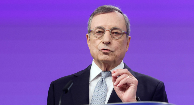 El expresidente del Banco Central Europeo, Mario Draghi. Foto: Reuters.