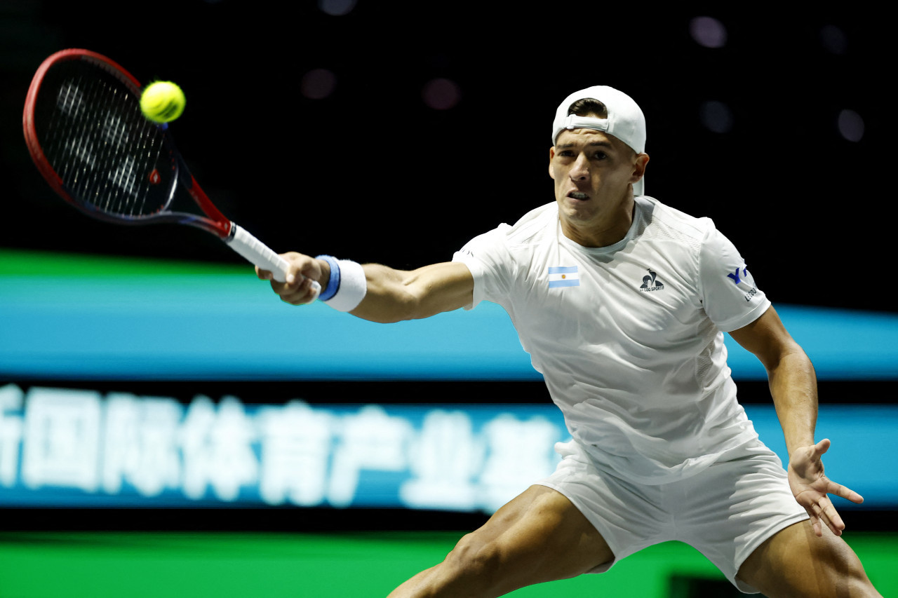 Sebastián Báez en la Copa Davis. Foto: REUTERS.