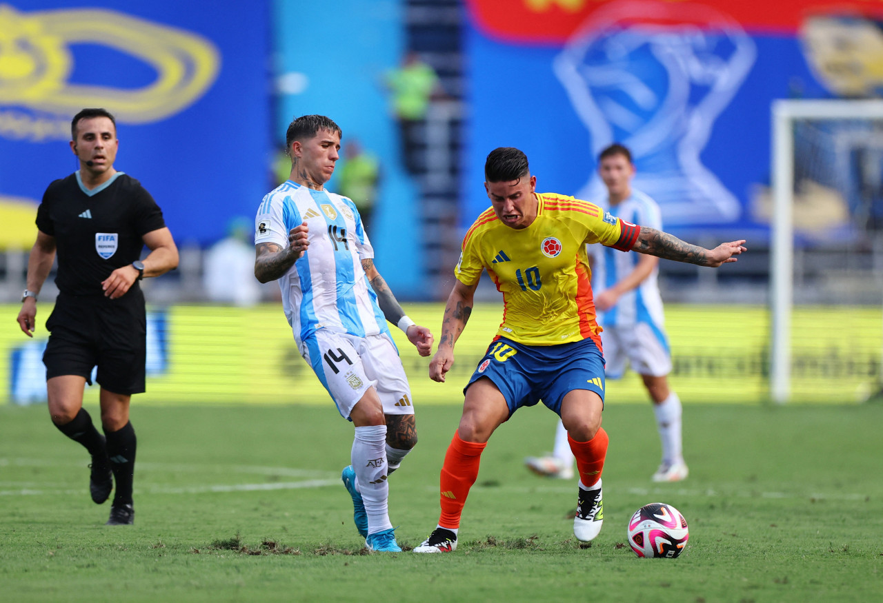 Eliminatorias, Colombia vs. Argentina. Foto: REUTERS.