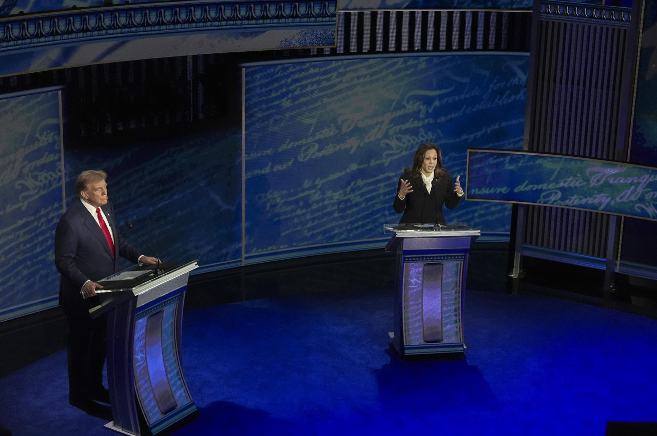 Debate presidencial Estados Unidos entre Donald Trump y Kamala Harris. Foto: EFE