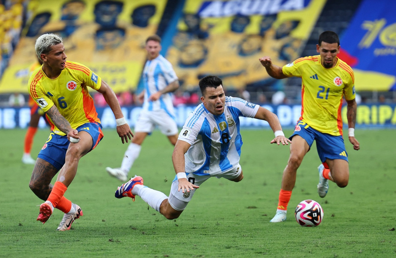 La Selección Argentina perdió 2 a 1 ante Colombia en Barranquilla. Foto: Reuters.