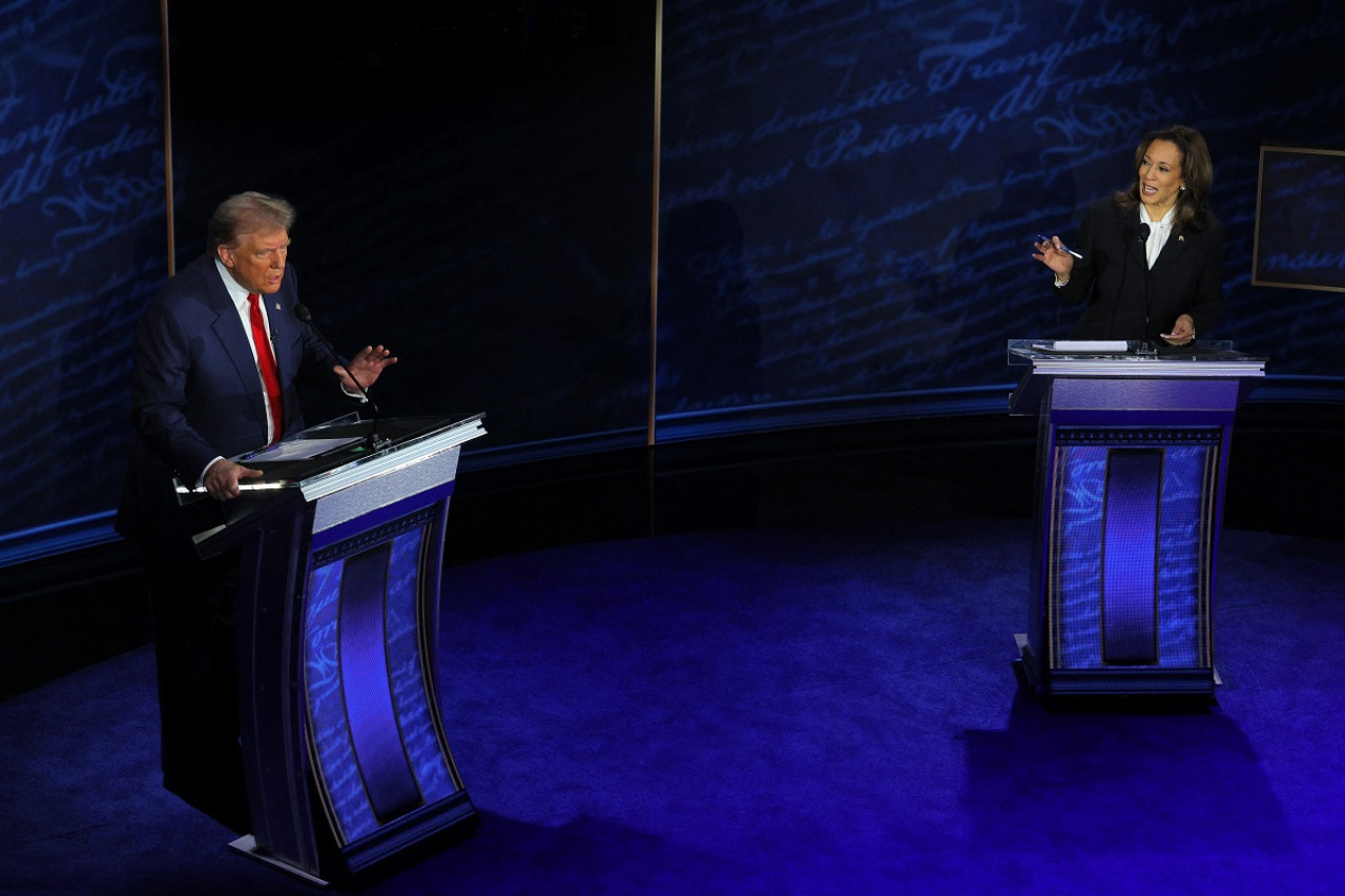 Kamala Harris discrepó con Donald Trump al hablar sobre el aborto. Foto: Reuters.