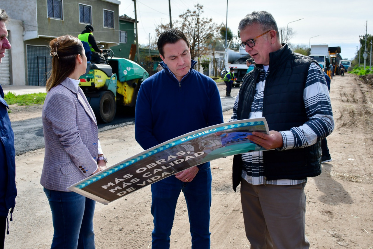 Operativo de bacheo en Curva de Chávez