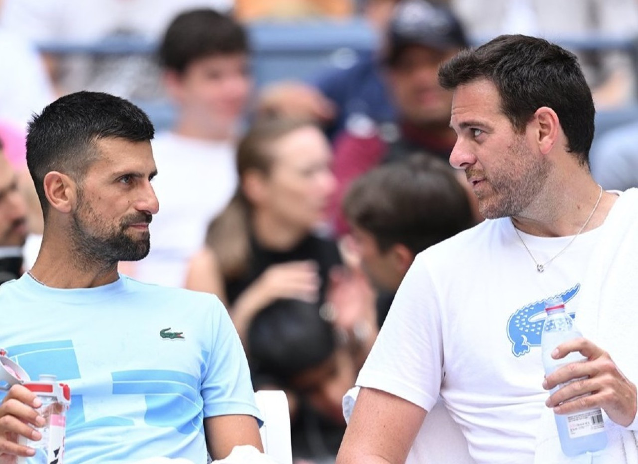 Novak Djokovic y Juan Martín Del Potro en el US Open.