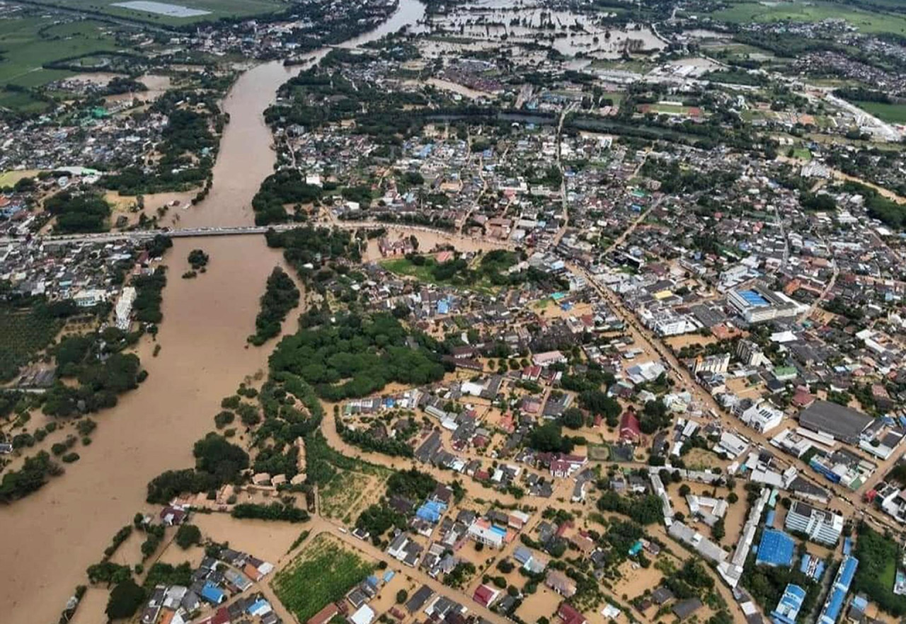 Inundaciones en Vietnam por el tifón Yagi. Foto: EFE.