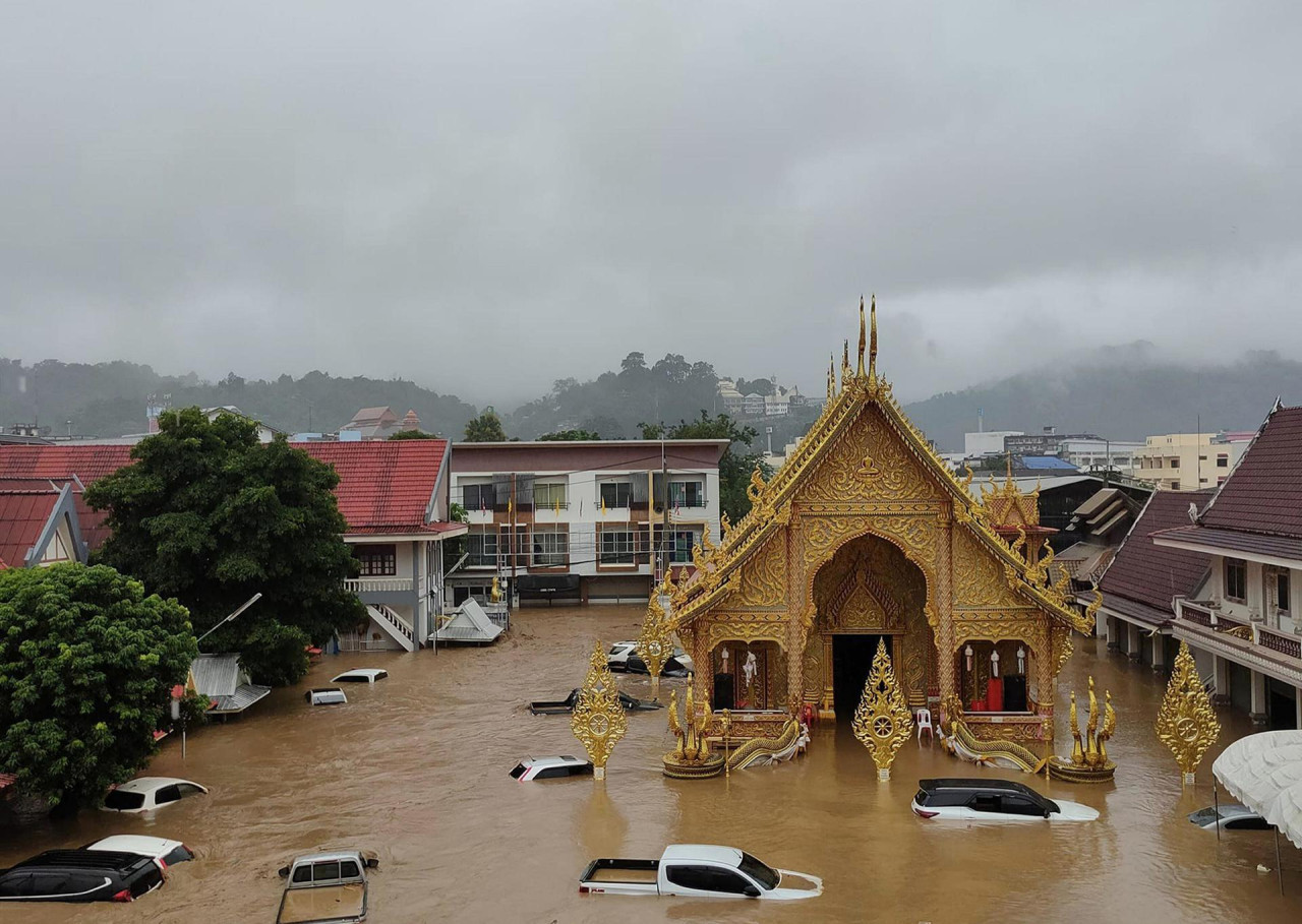 Inundaciones en Tailandia por el tifón Yagi. Foto: EFE.