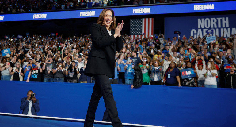 Kamala Harris, candidata a presidenta de Estados Unidos. Foto: Reuters