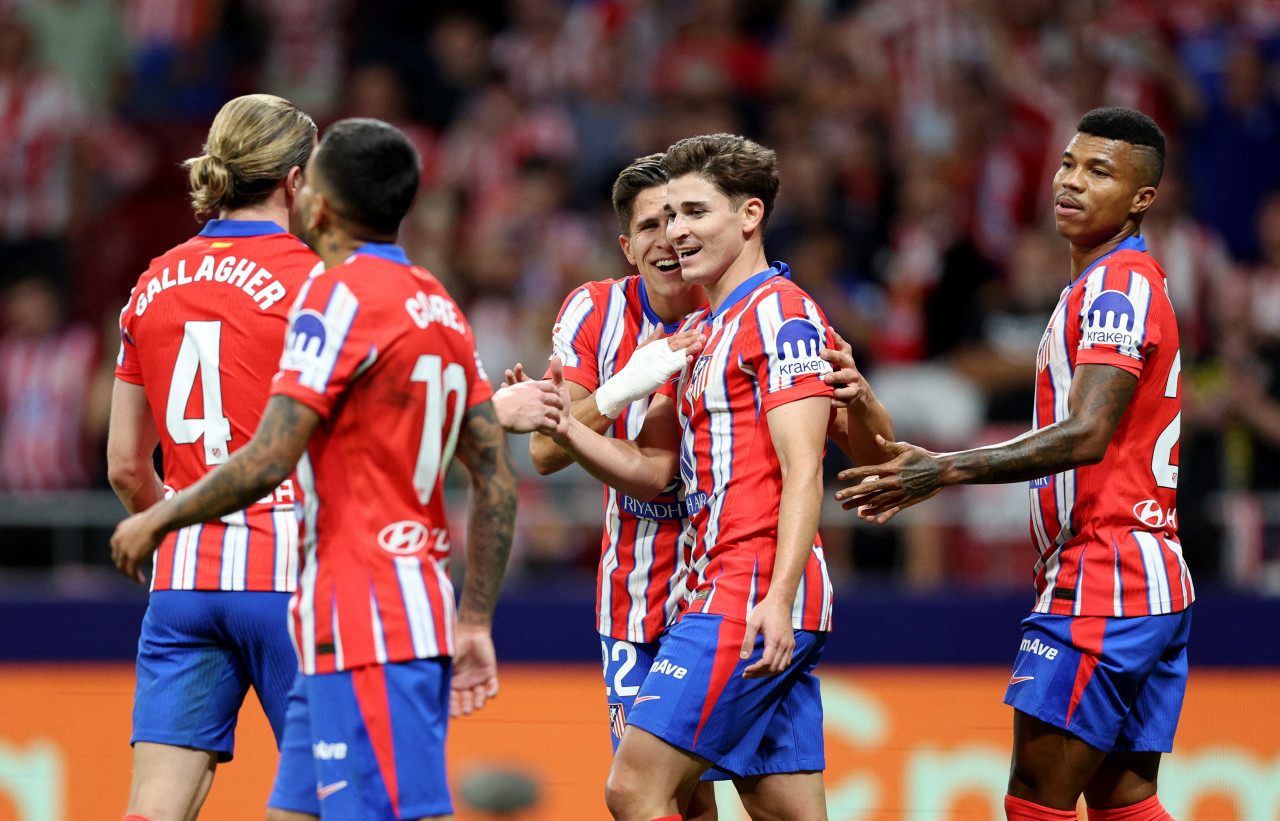 Julián Álvarez, Atlético de Madrid vs Valencia. Foto: Reuters