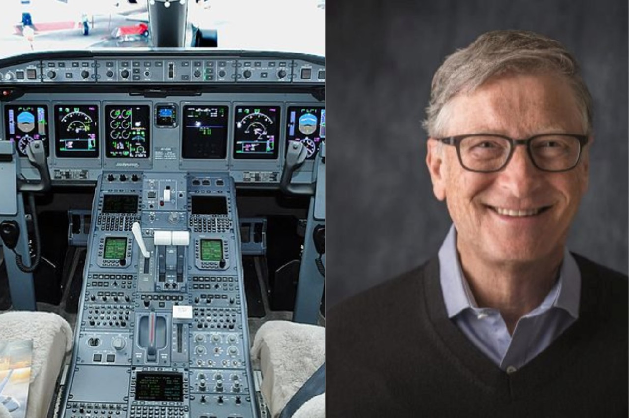 El lujoso avión privado de Bill Gates. Foto: Gentileza Expansión.