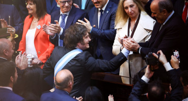 Javier Milei presentó el Presupuesto 2025 en el Congreso. Foto: Reuters