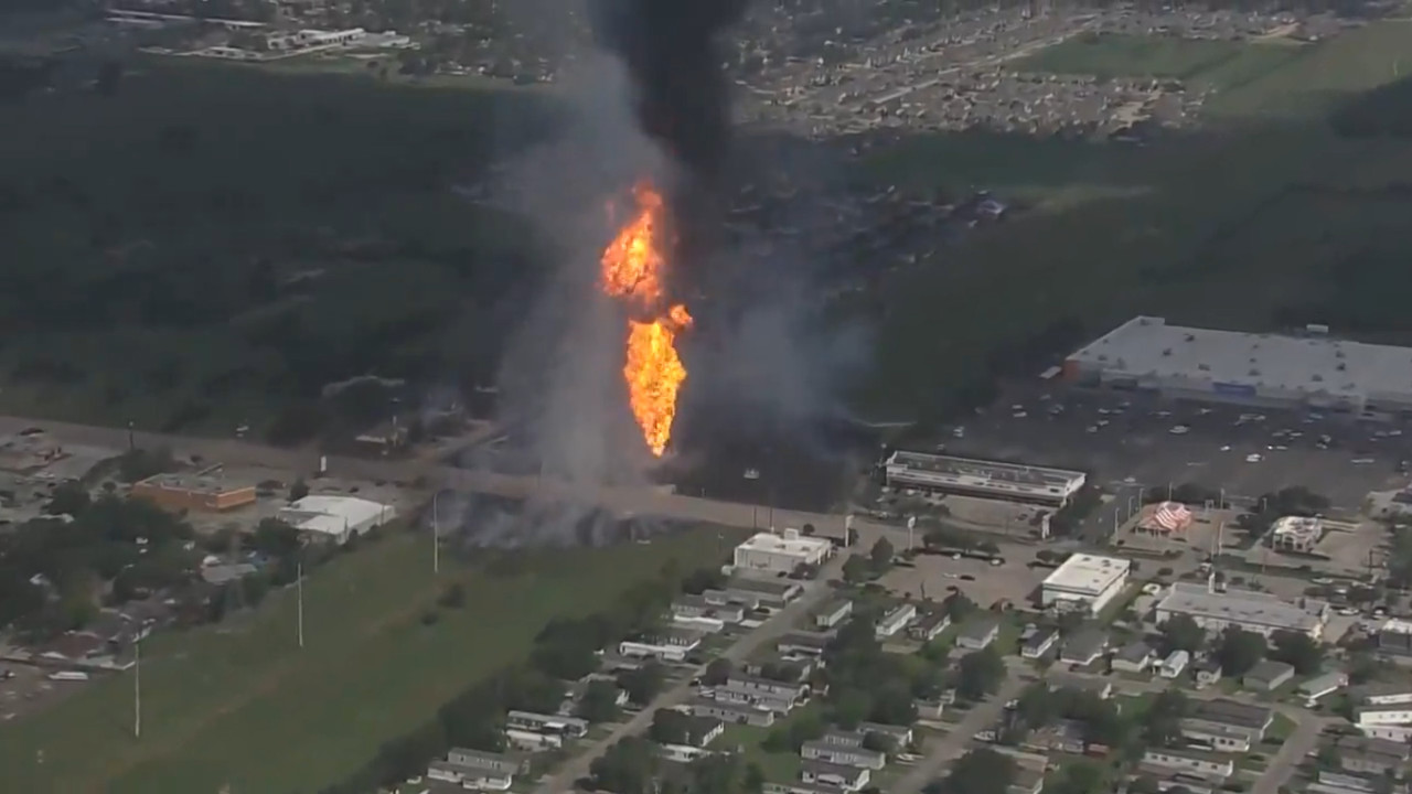 Explosión de la planta química de La Porte, Texas. Foto: Reuters.