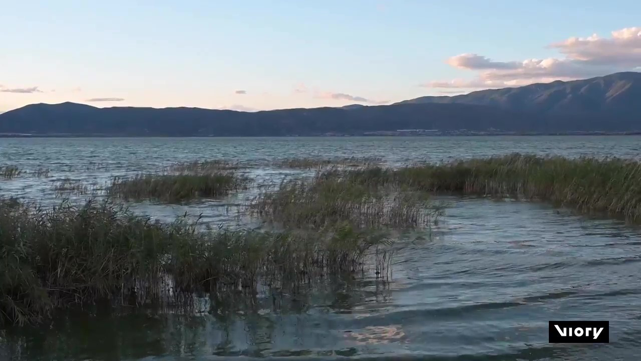 Sequía en la frontera entre Grecia y Macedonia del Norte. Foto: Captura de video/ Viory.