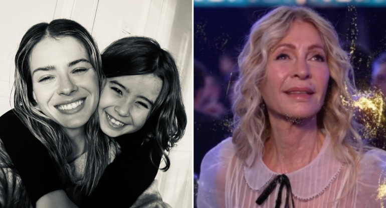 La China Suárez junto a su hija Rufina, y Cris Morena. Fotos: Instagram.