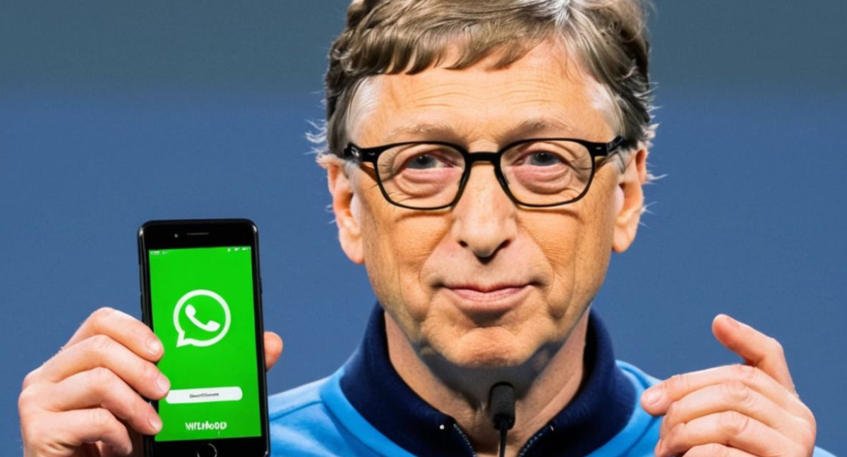 Bill Gates no usa WhatsApp. Foto: IA