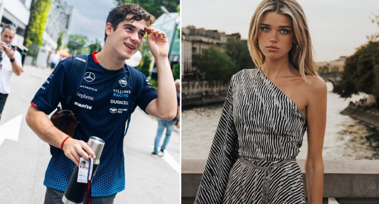 Estelle Ogilvy, la exnovia top model de Franco Colapinto. Fotos: X WilliamsRacing - lettiemng/IG