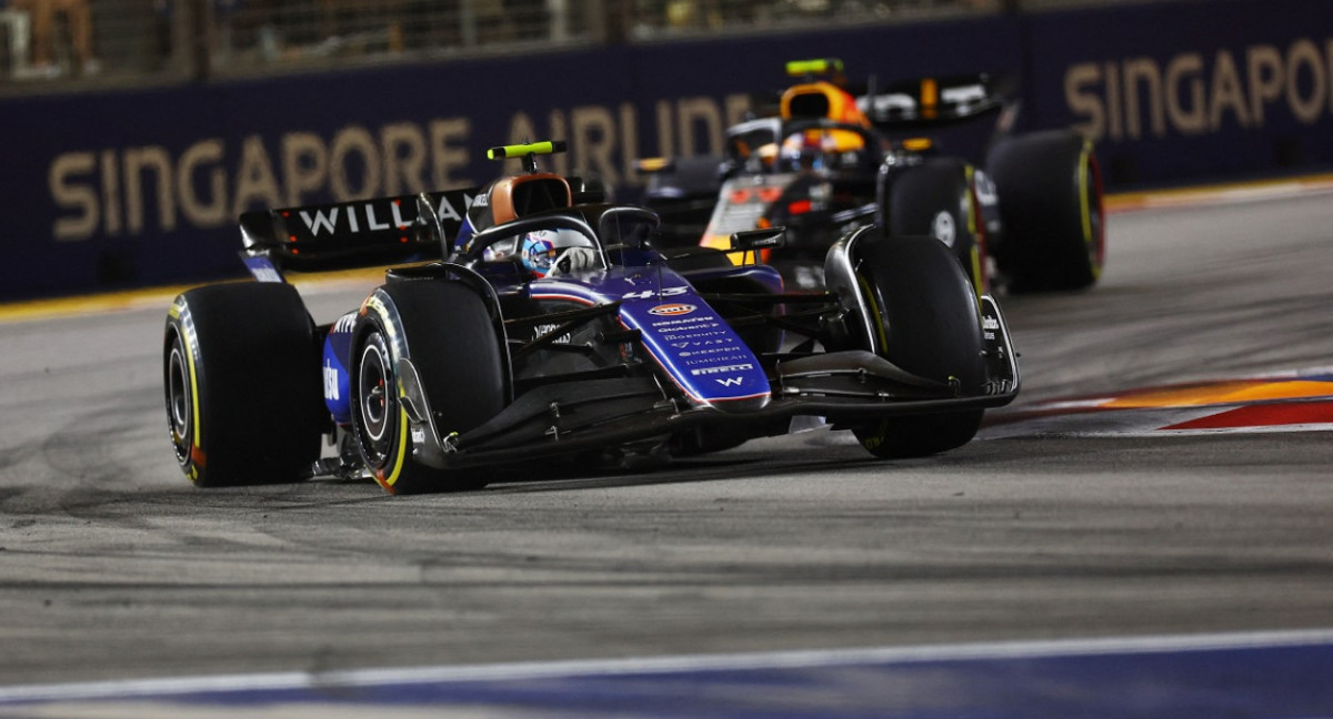 Franco Colapinto en el Gran Premio de Singapur de la Fórmula 1. Foto: Reuters.