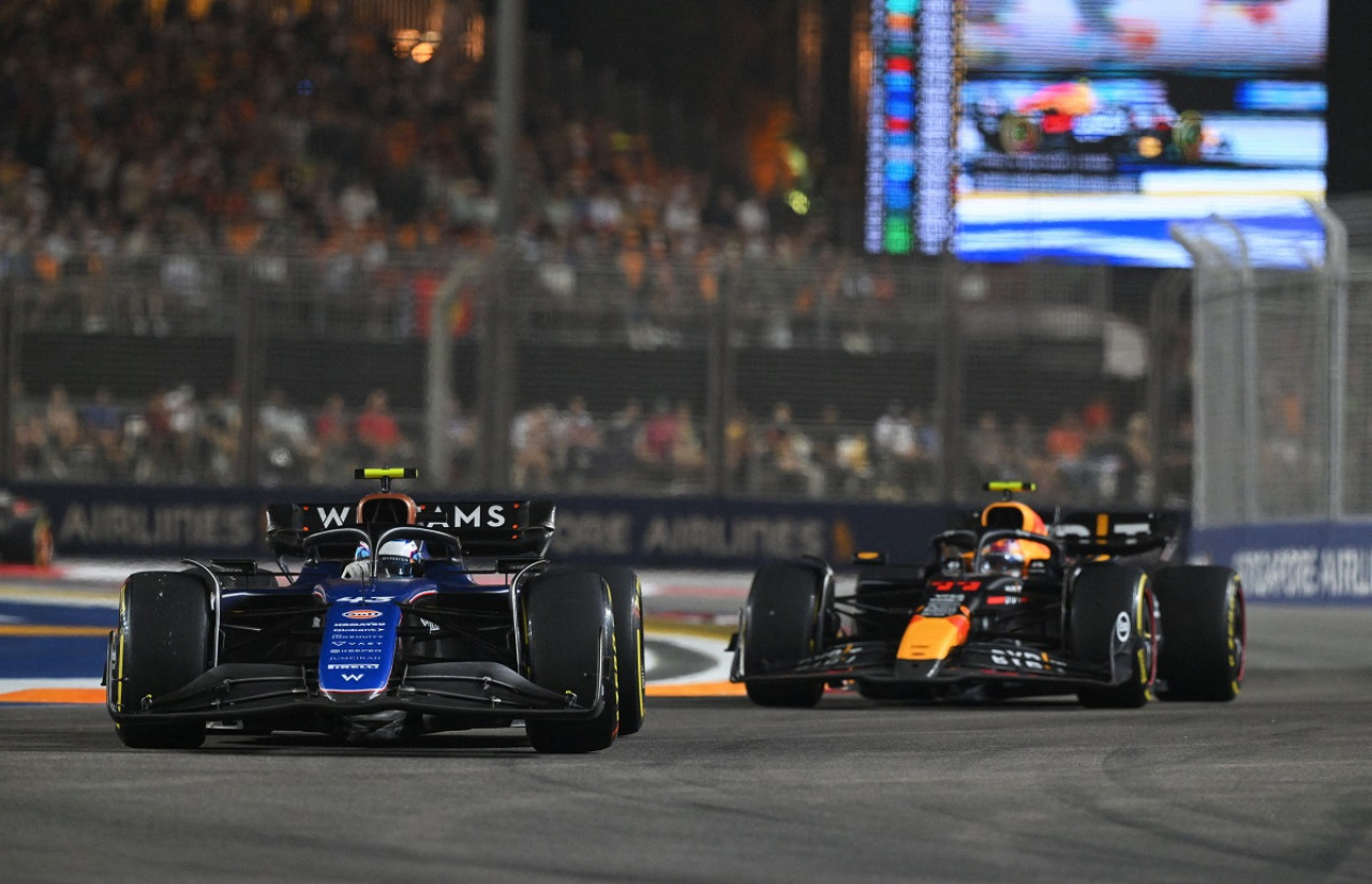 Franco Colapinto en el Gran Premio de Singapur de la Fórmula 1. Foto: Reuters.