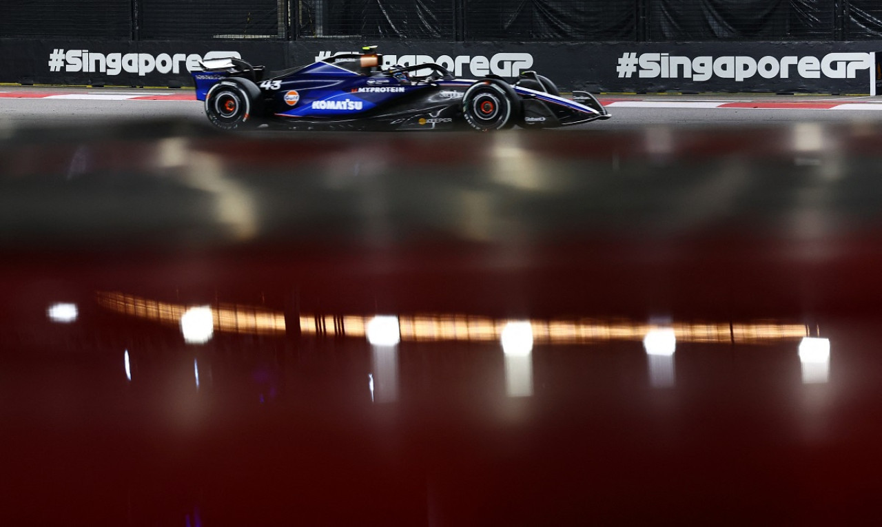 Franco Colapinto en el Gran Premio de Singapur de la Fórmula 1. Foto: Reuters.