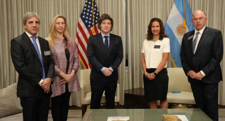 Javier Milei en su sexto viaje a Estados Unidos. Foto: X/Oficina del Presidente.