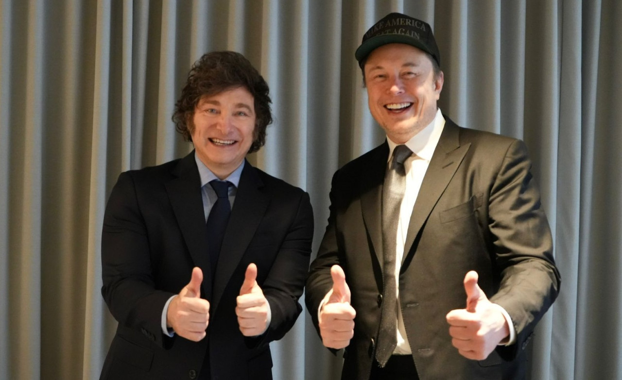 Javier Milei se reunió con Elon Musk. Foto: presidencia