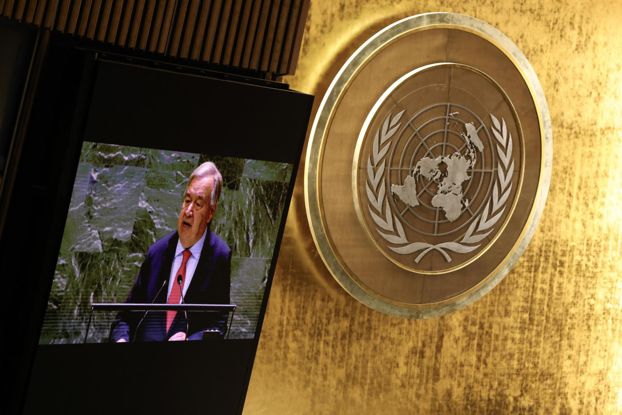 António Guterres en la Asamblea General de Naciones Unidas. Foto: EFE.