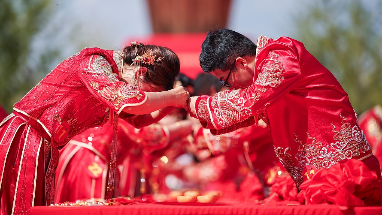 Boda masiva en China. Fuente: Reuters