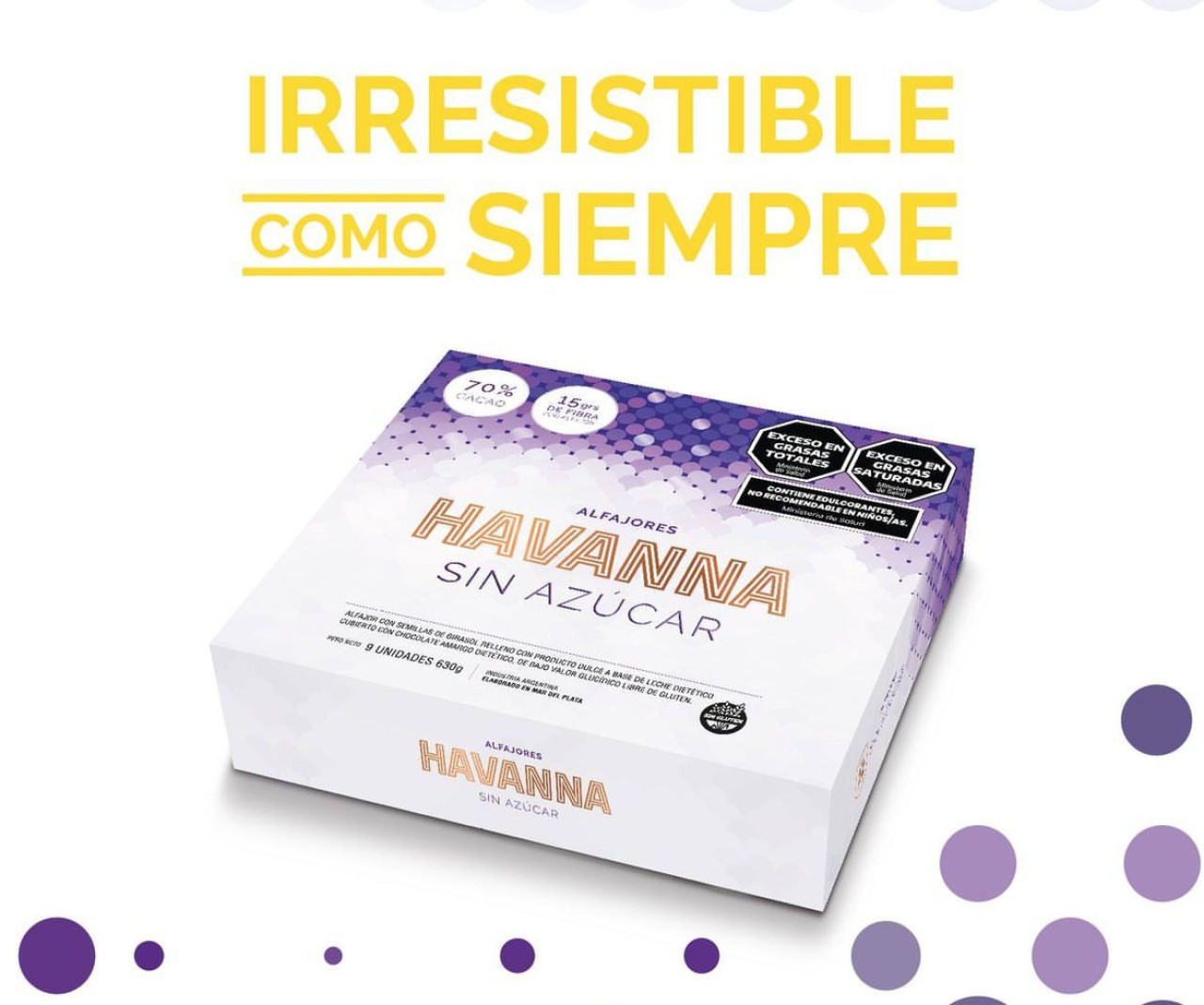 El nuevo alfajor de Havanna sin azúcar. Foto/Instagram: @havanaarg