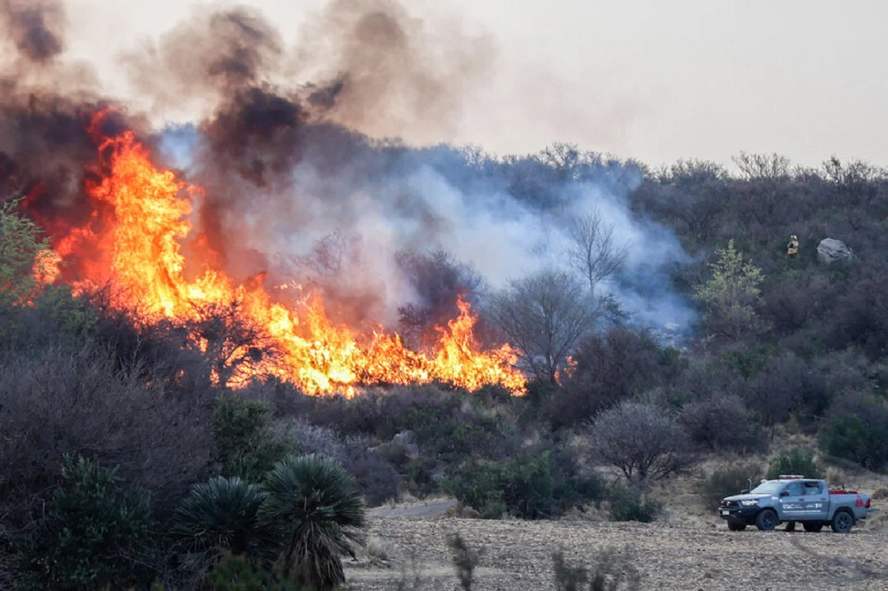 Incendios en Córdoba sin control. Foto: NA