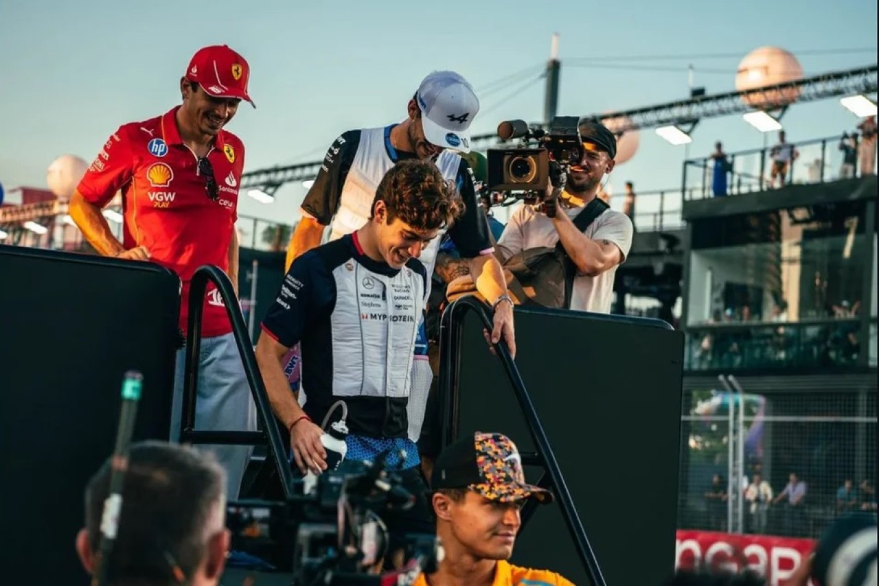 Franco Colapinto en el Gran Premio de Singapur. Foto: @francolapinto.