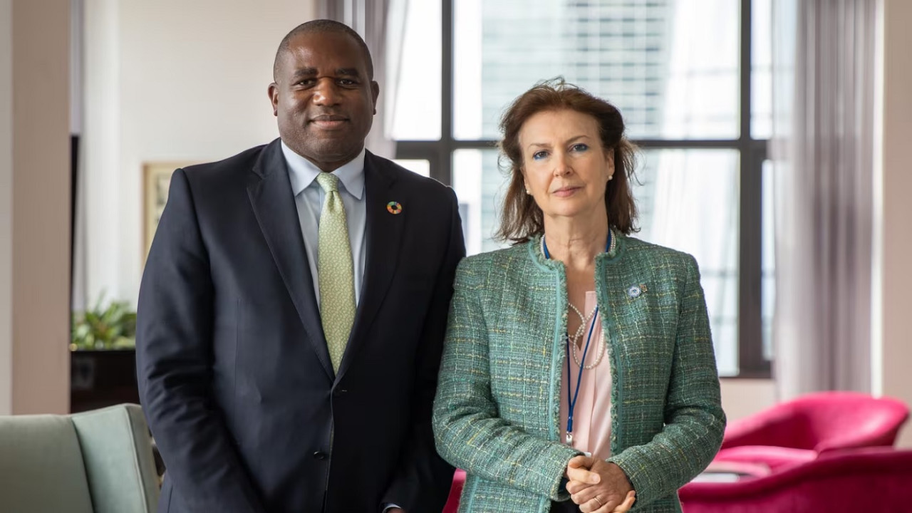 David Lammy junto a Diana Mondino. Foto: Gentileza cancillería argentina.