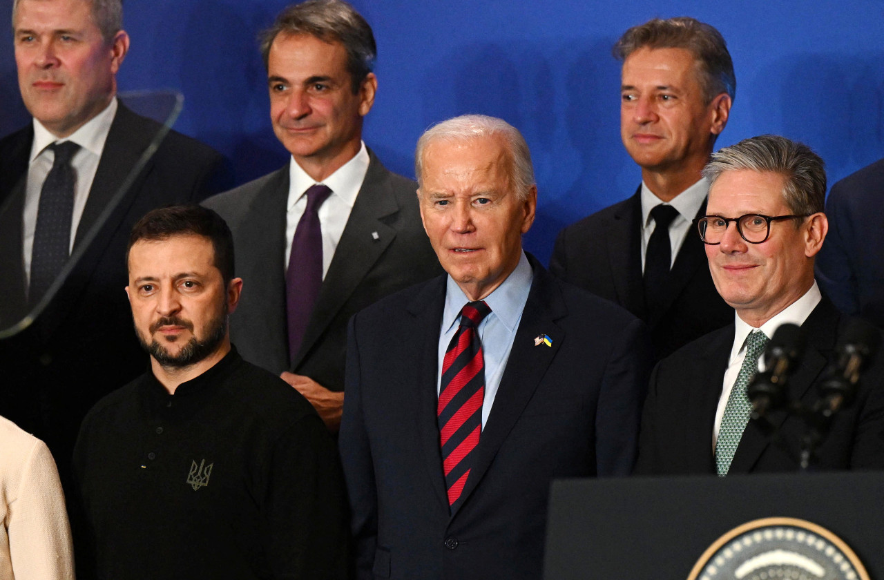 Volodimir Zelensky y Joe Biden en la Asamblea General de la ONU. Foto: REUTERS.