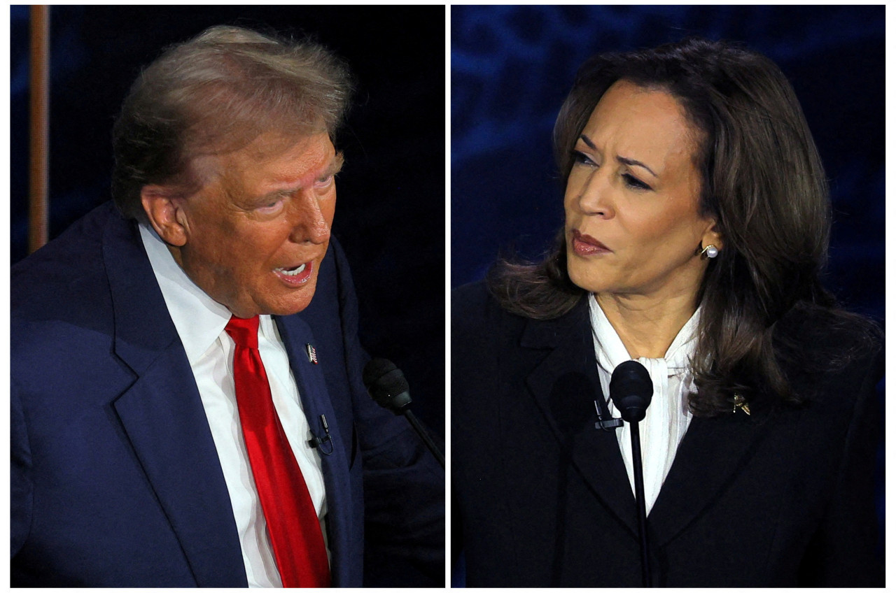 Donald Trump y Kamala Harris, los candidatos a las elecciones en EEUU. Foto: Reuters.