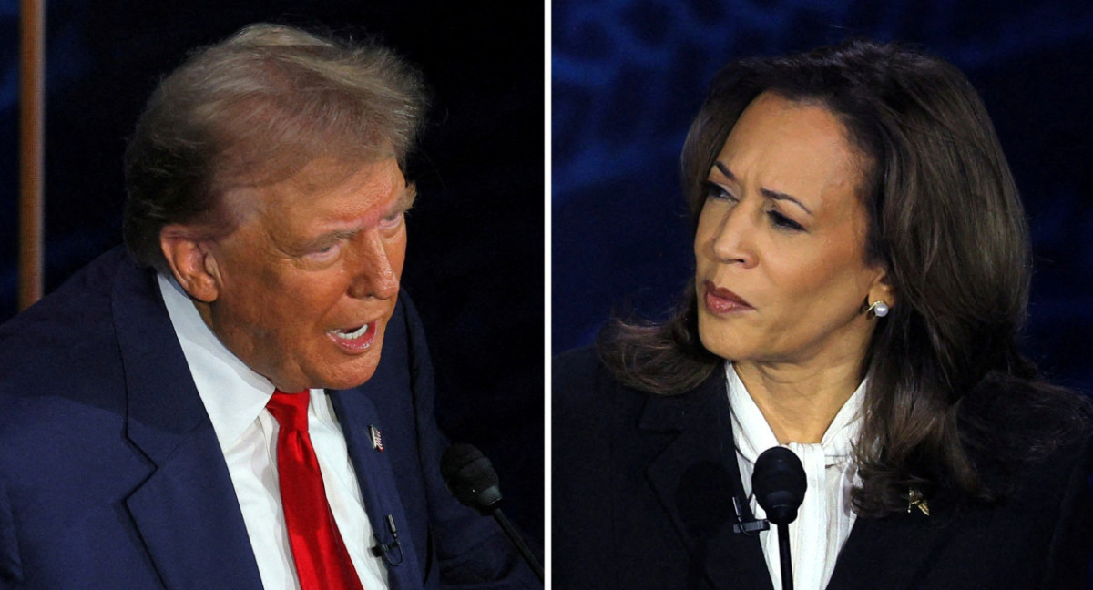 Donald Trump y Kamala Harris, los candidatos a las elecciones en EEUU. Foto: Reuters.