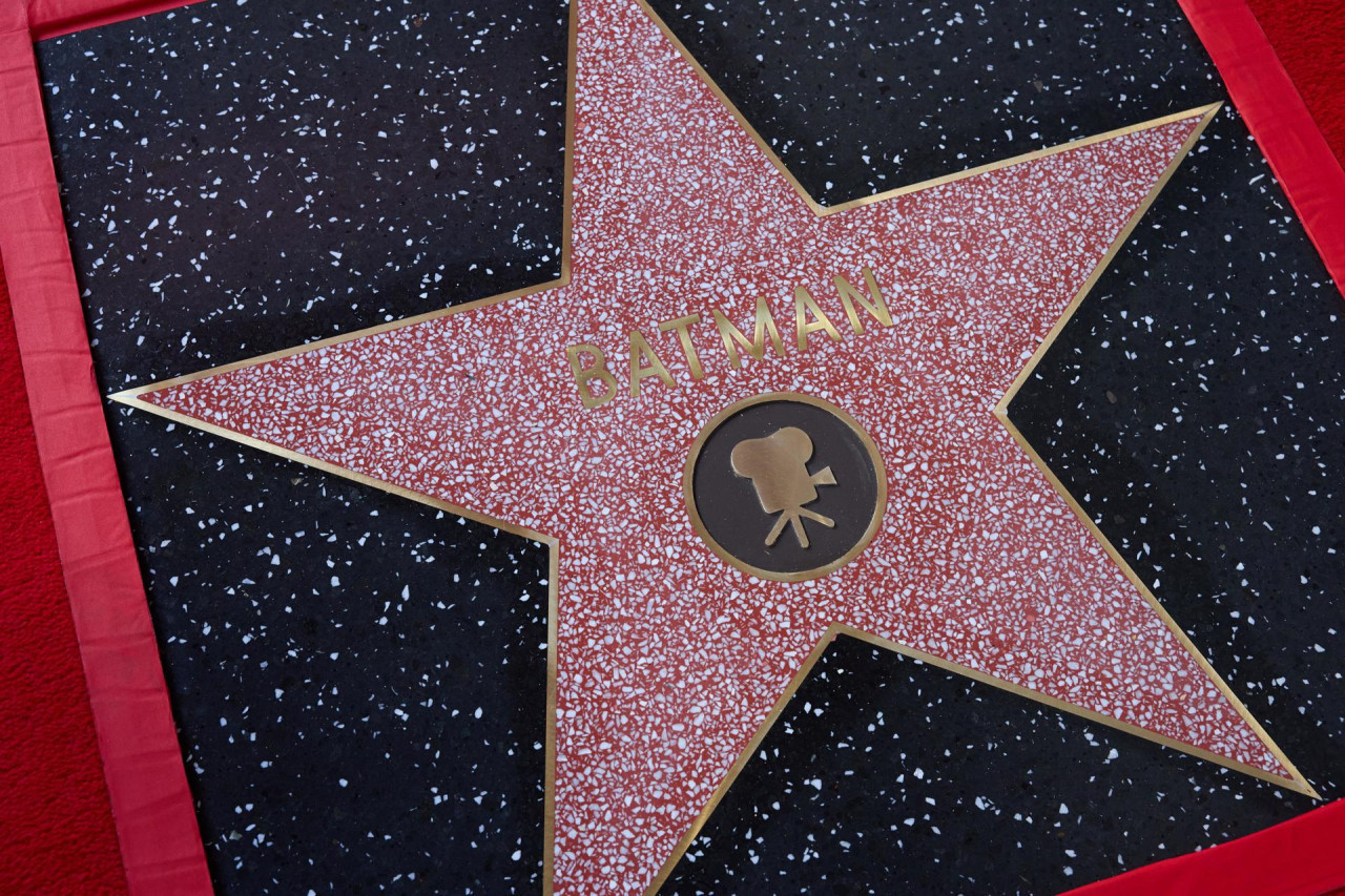 Batman, el primer superhéroe con una estrella en el Paseo de la Fama de Hollywood. Foto: EFE.