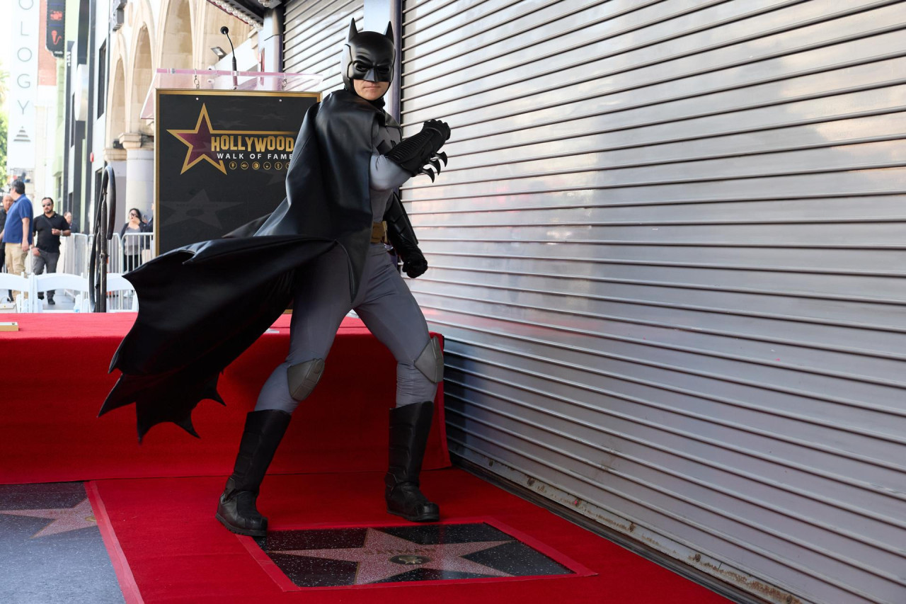 Batman, el primer superhéroe con una estrella en el Paseo de la Fama de Hollywood. Foto: EFE.