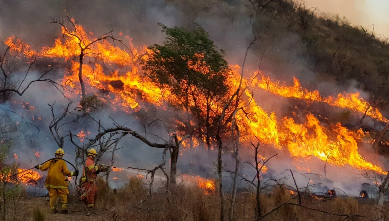 Incendios en Córdoba. Foto: NA.