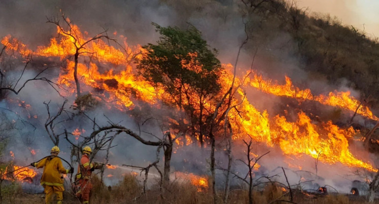 Incendios en Córdoba. Foto: NA.