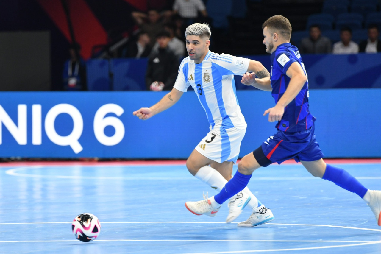 Mundial de Futsal Uzbekistán 2024, Argentina vs. Croacia. Foto: @Argentina.