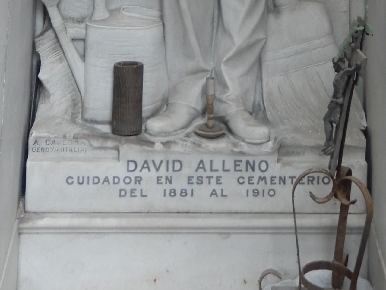 Una de las bóvedas más visitadas de la Recoleta