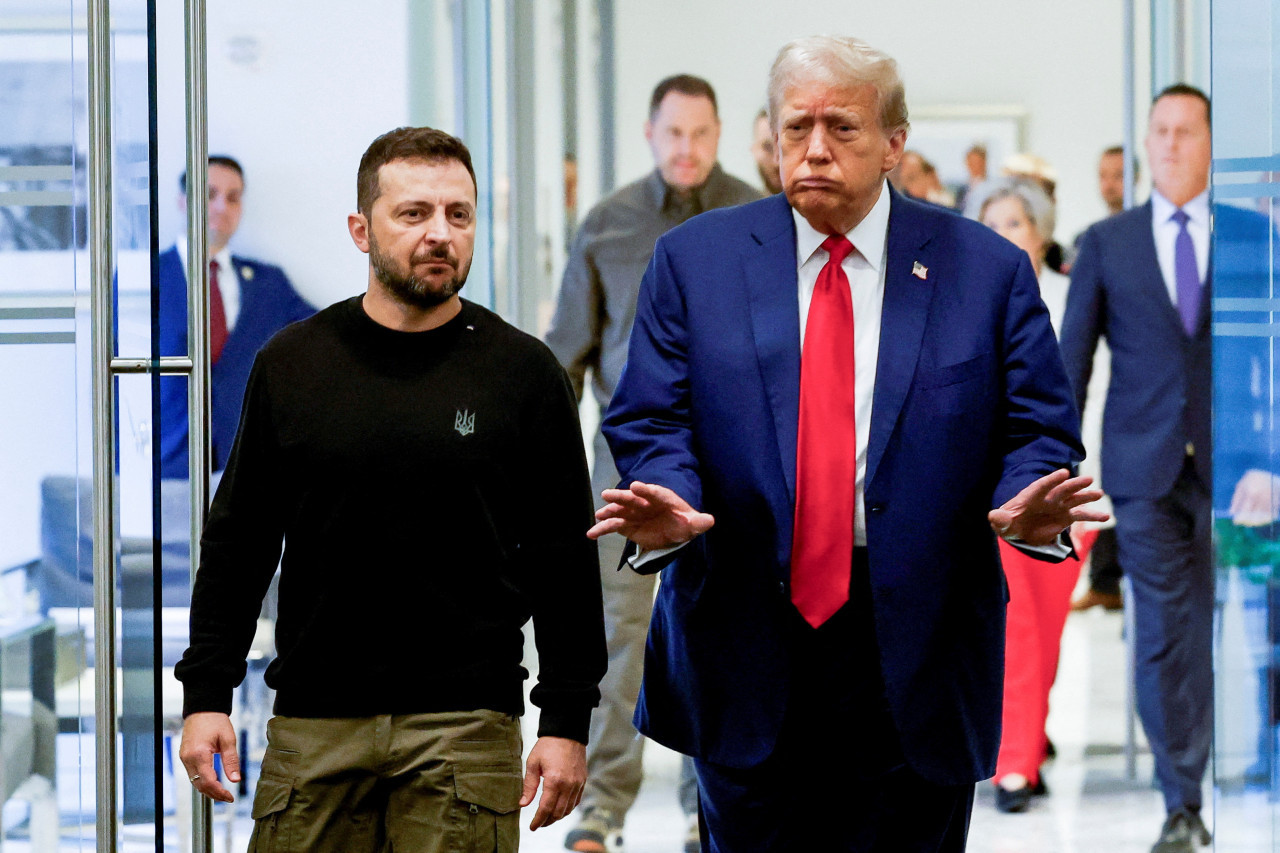 Donald Trump y Volodimir Zelenski en Nueva York. Foto: REUTERS.